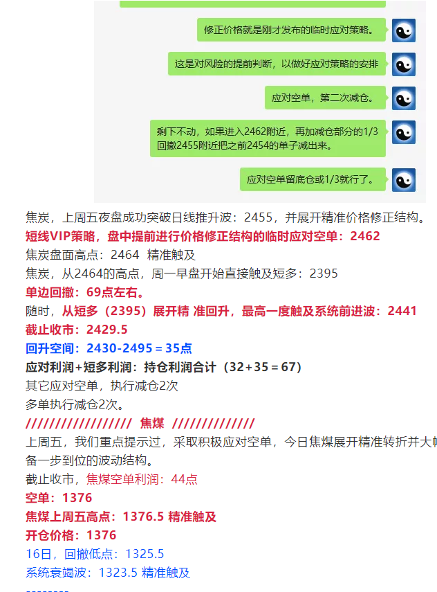 焦炭:16日焦炭短线VIP策略执行结束