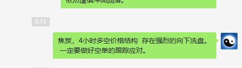 焦炭:4小时回撤洗盘,如期发生