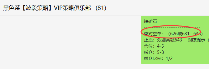 铁矿石:VIP精准策略(短线洗盘)减多开空,利润无忧