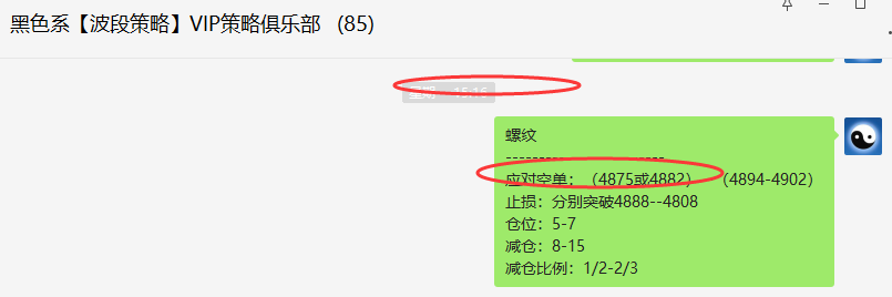 螺纹:精准VIP策略(短线空单)利润突破350点