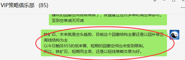铁矿石:VIP精准策略(短线多单)利润突破75点