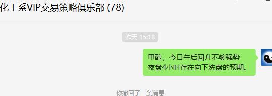 甲醇:4小时精准进入向下洗盘