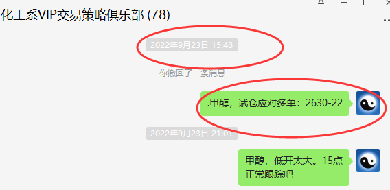 甲醇:VIP精准策略(短线多单)利润突破190点