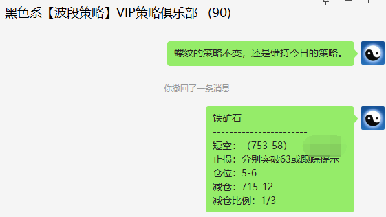 铁矿石:VIP精准策略(短线空单)利润突破30点