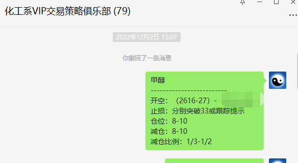 甲醇:VIP精准策略(短空策略)单日利润达80点