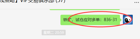 铁矿石:VIP精准策略(短线多单)利润成功突破25点