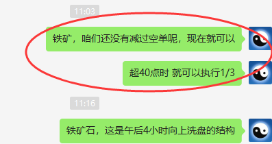 铁矿石:VIP精准策略(短线空单)利润突破40点