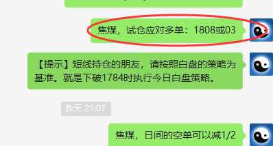焦煤:VIP精准策略(日间多单)合计达35点