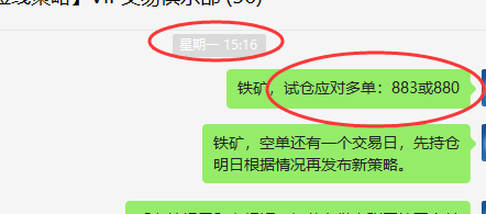 铁矿石:超短线(应对多单)两日利润突破20点