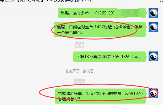 8月14日:焦煤VIP策略(日间)双向利润突破60点