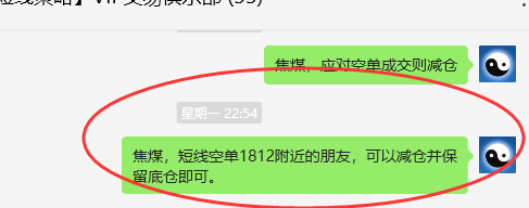 焦煤:VIP精准策略(短多)利润突破130点