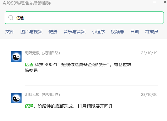 亿通科技 300211:短线精准VIP策略,利润达30%