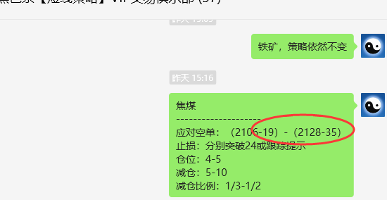 焦煤：VIP精准规则（日间）双向减平利润突破135点