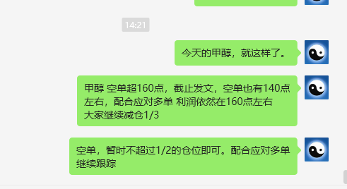 甲醇:VIP精准策略(短空)跟踪利益最高突破160点