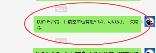 铁矿石05合约:VIP精准策略(短空)跟踪利润突破50点