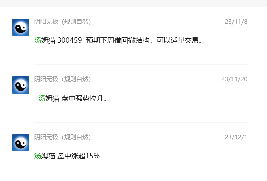 汤姆猫 300459:VIP精准推送短线获取超20%的利润