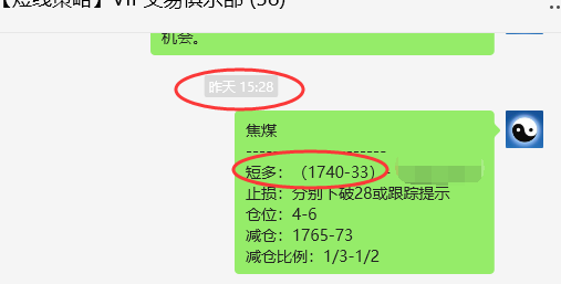 焦煤:VIP精准策略(日间)跟踪利润突破80点