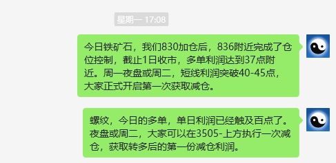 铁矿石、螺纹:VIP精准策略(短多)分别突破60-150点