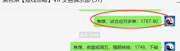 4月19日,焦煤:VIP精准策略(日间)双向减平突破85点