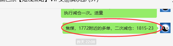 4月25日,焦煤:VIP精准策略(日间)多空减平105点