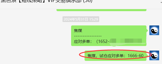 6月3日,焦煤:精准VIP策略(日间)多空减平60点