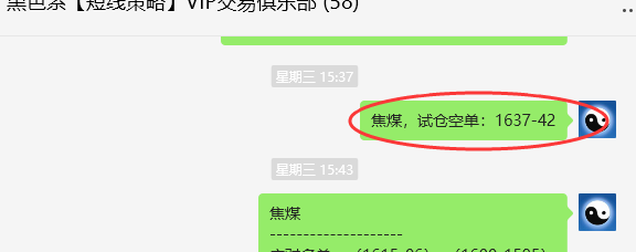 7月5日:焦煤:VIP精准策略(短空)两个交易日完成超80点利润