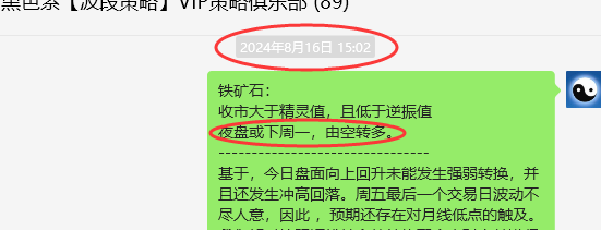 8月22日,铁矿石:VIP精准策略(短多)跟踪目标完成50点