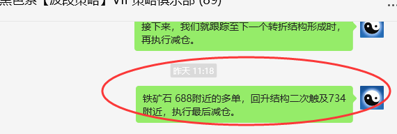 8月22日,铁矿石:VIP精准策略(短多)跟踪目标完成50点