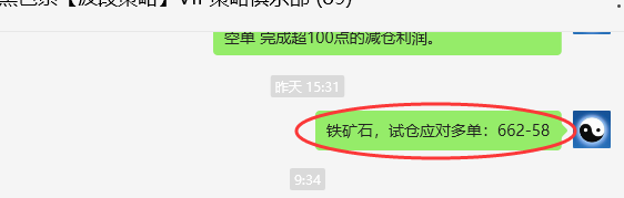 9月19日,铁矿石:VIP精准策略(短空+应对)跟踪利润突破64点