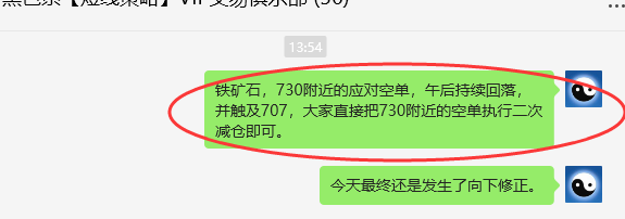 9月25日,铁矿石:VIP精准策略(短多)跟踪突破62点
