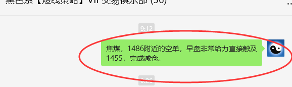 10月16日，焦煤：VIP精准策略（日间）多空减平62点